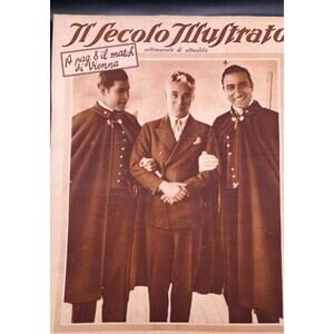 1932 Italian Charlie Chaplin Magazine America Indian, Garbo, The Kid City Lights
